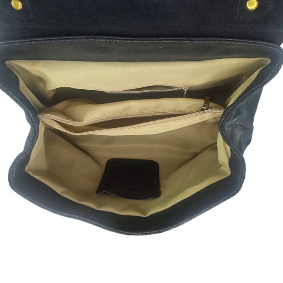 Genuine Charlie Leather Black with Fur Donatelia Large Handbag & Crossbody - Picture 6 of 13